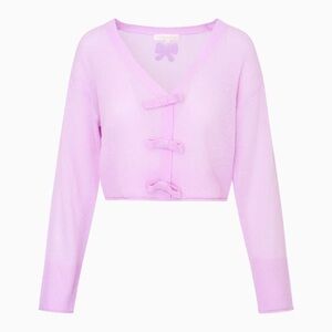 Loveshackfancy Luisella Lightweight Cashmere Cardigan